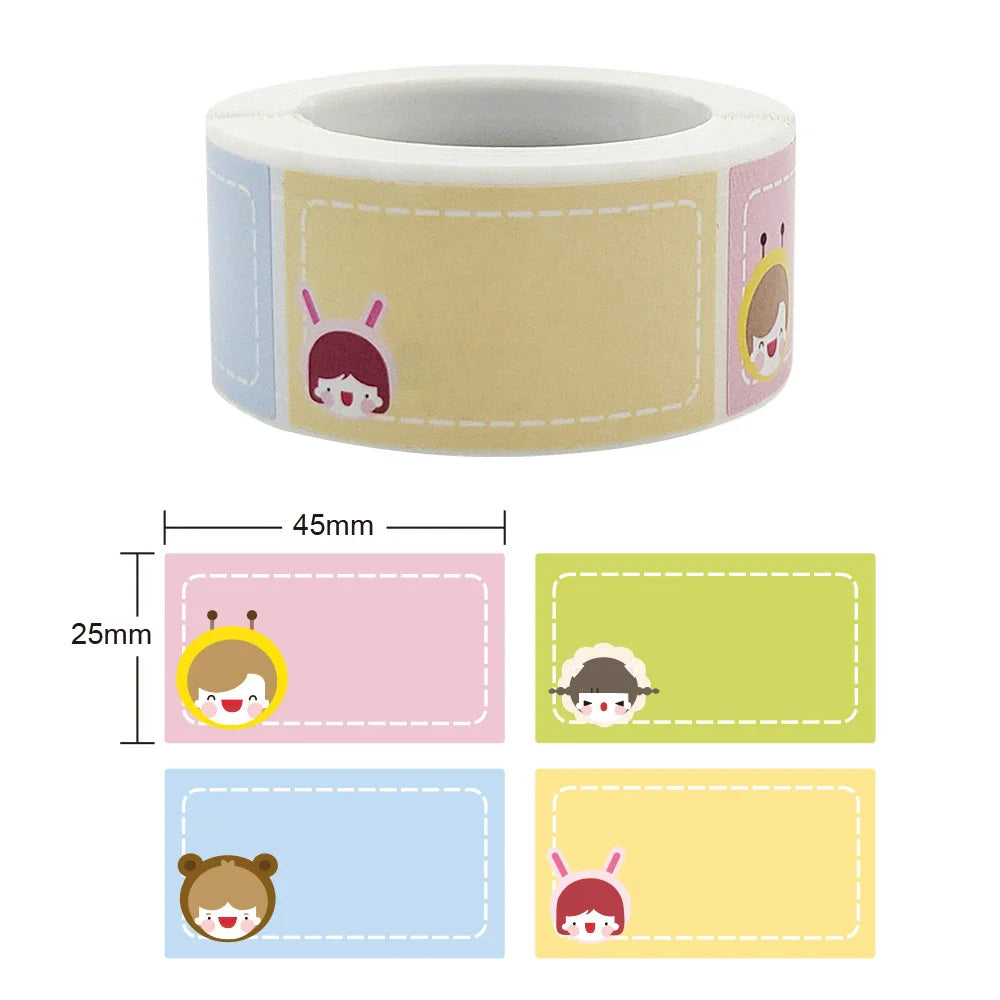250pcs Blank Name Stickers for Kids Stationery