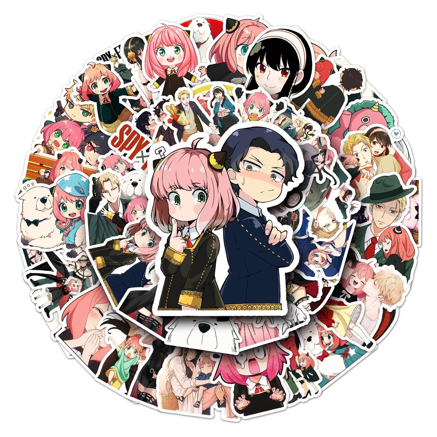 50Pcs Cute Cartoon Girl Waterproof Vinyl Stickers for Skateboard Snowboard Decals