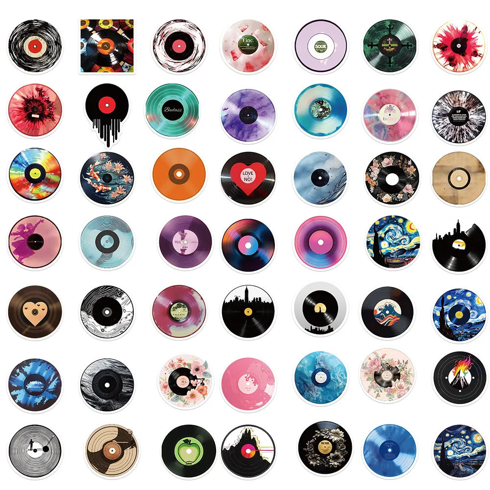 Classic Vinyl Record Sticker Packs