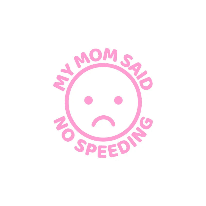 No Speeding Car Sticker - Vinyl Decal for New Drivers