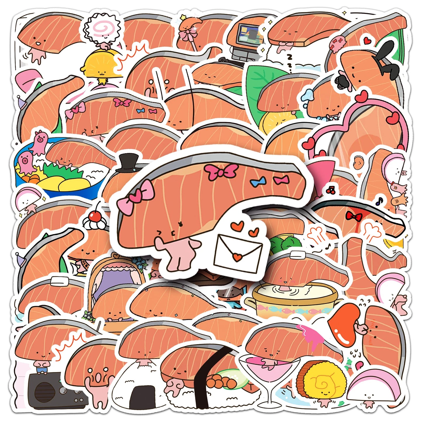 50Pcs Cute KIRIMI Waterproof Vinyl Stickers for Skateboard Snowboard