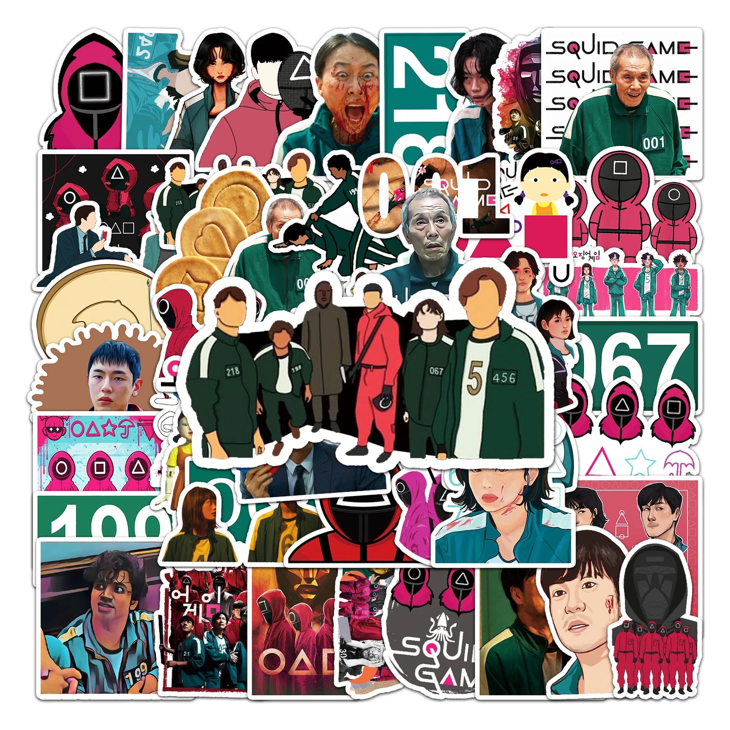 50Pcs Game Cartoon Waterproof Vinyl Stickers for Skateboard Snowboard Decal