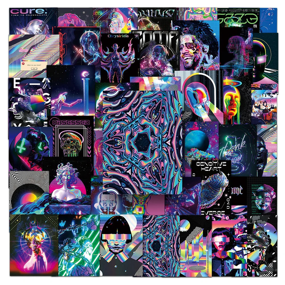 Vaporwave Punk Art Graffiti Stickers Waterproof Decals for Laptop Phone Luggage Bike