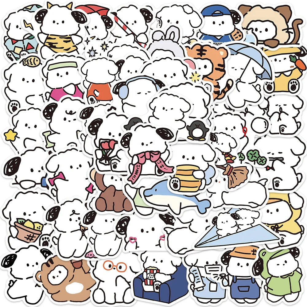 50PCS Cute Dog Stickers for Phone, Laptop, Car, Kids Gift