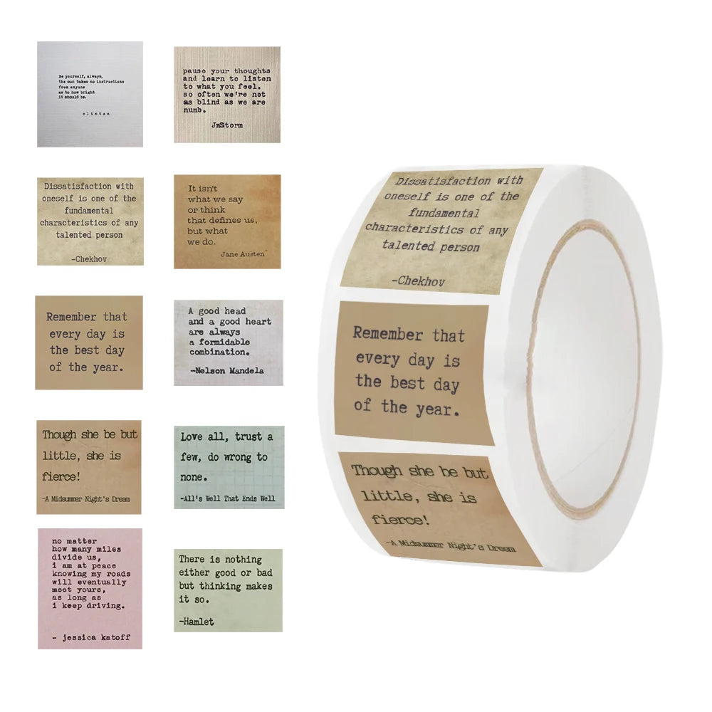 500pcs Motivational Bible Stickers Aesthetic Reward Decals for Laptop Luggage Scrapbook Notebook Phone Sealing Label Sticker