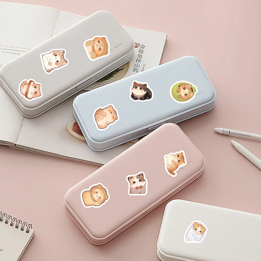 500pcs/roll Kawaii Cartoon Cat Stickers