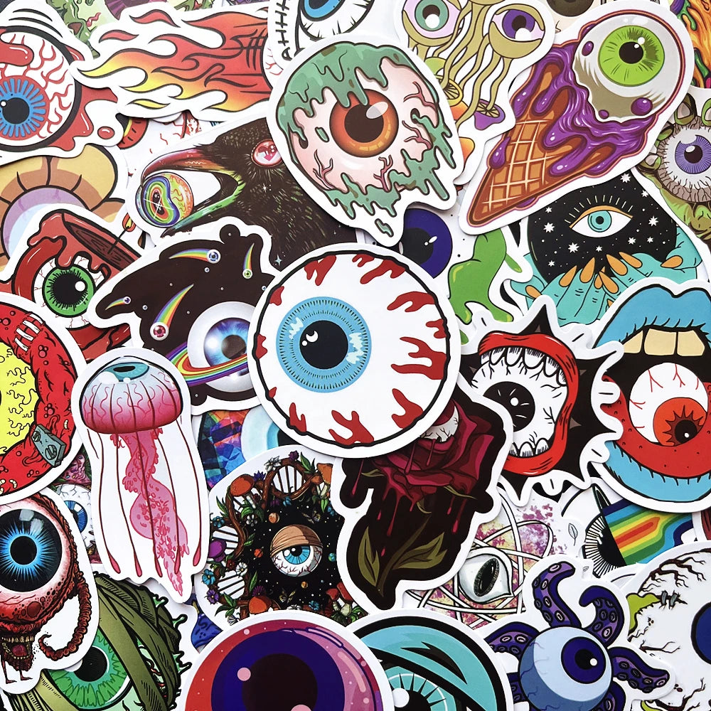 10/50Pcs Halloween Cartoon Stickers for Notebook, Luggage, Phone, Diary, Car, Scrapbook, Guitar