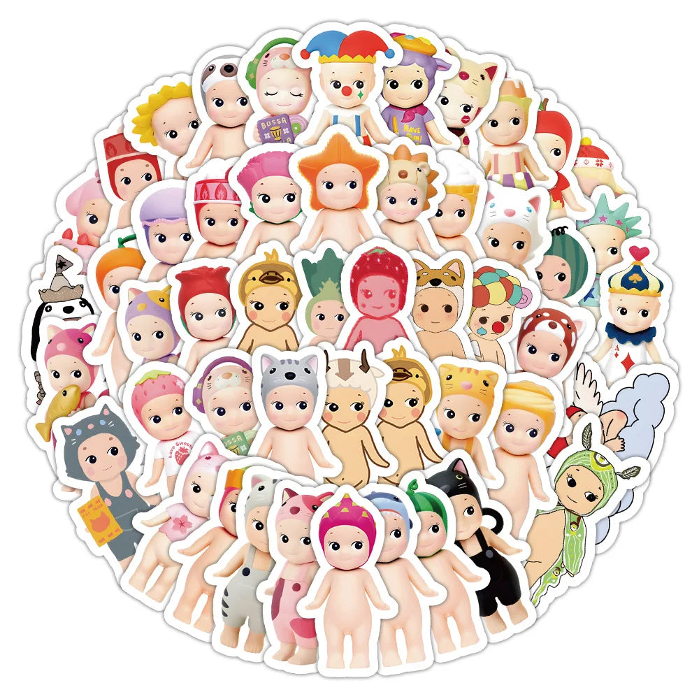 Sunny Angel Stickers Cute Baby Cartoon Decals for Notebook Fridge Phone Bike Toy