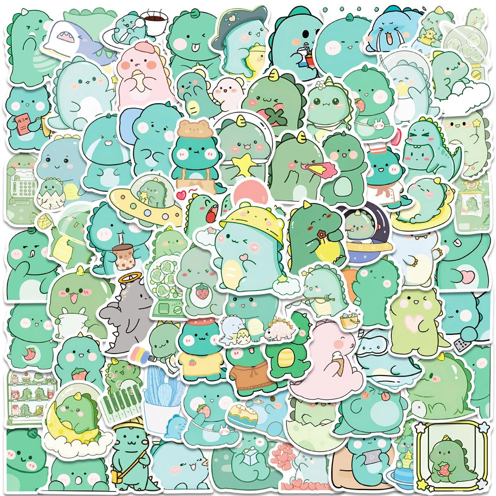 10/30/50/100pcs Cute Cartoon Dinosaur Graffiti Stickers Kids Toy Notebook Laptop Phone Luggage Album Diary Decoration Sticker