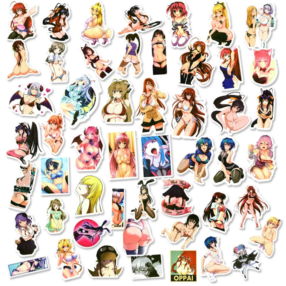 10/30/50/100PCS Sexy Girl Hentai Sticker Anime Waifu Pinup Bunny Vinyl Stickers Decal Skateboard Car Phone Computer Cool Sticker