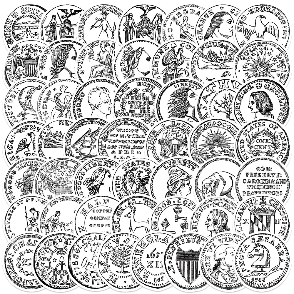 50 Pcs Funny Money Stickers Cartoon Dollar Decals Waterproof for Notebook Phone Suitcase Bike