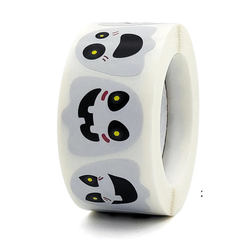 100-500pcs Halloween Sticker Ghost Labels Gift Candy Bags Seal Stickers Halloween DIY Package Paper Sticker Party Decoration