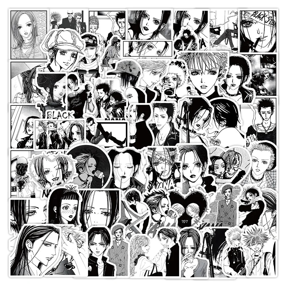 NANA Anime Stickers: Black & White Decals (10/30/60PCS)