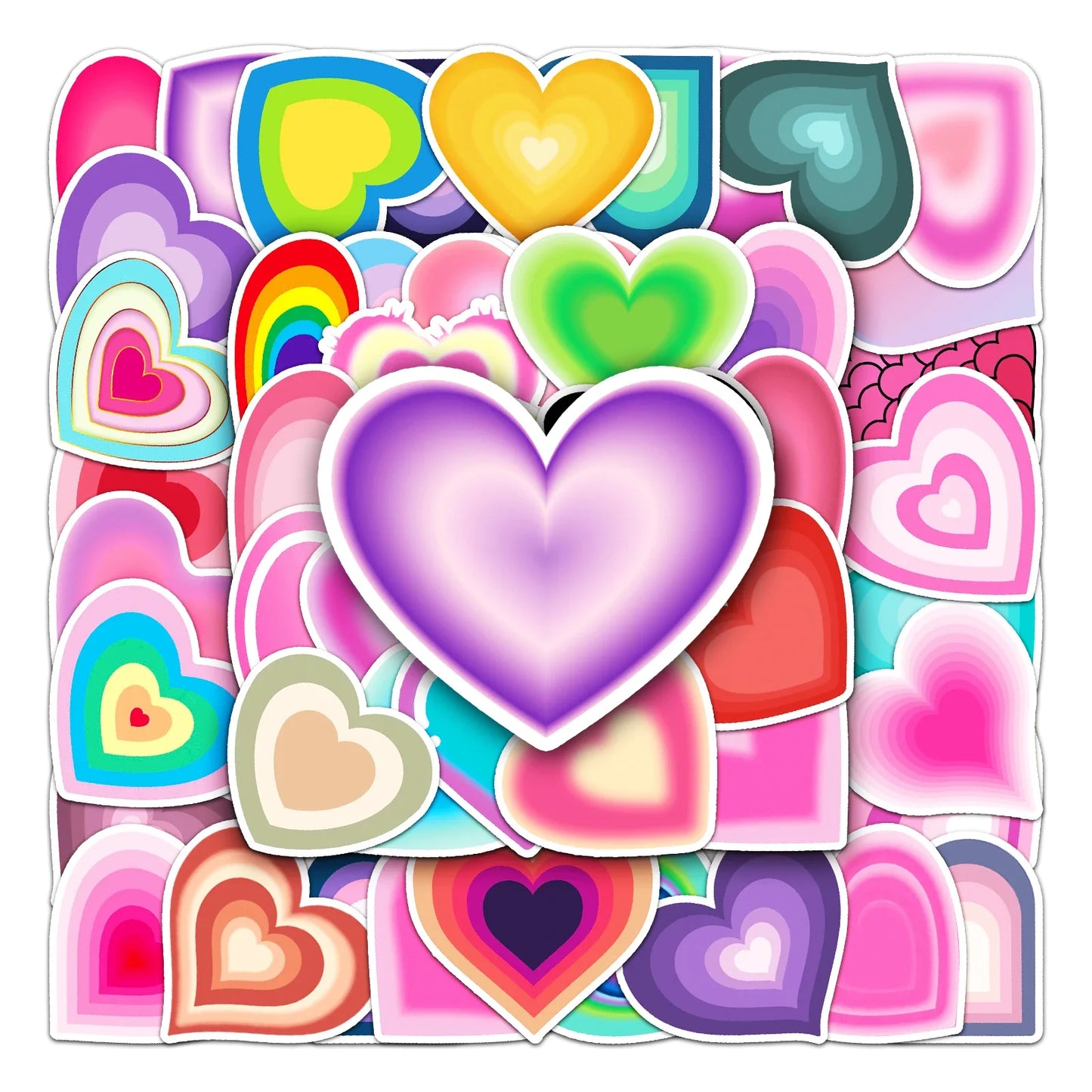 50Pcs Love Cartoon Waterproof Vinyl Stickers for Skateboard Snowboard