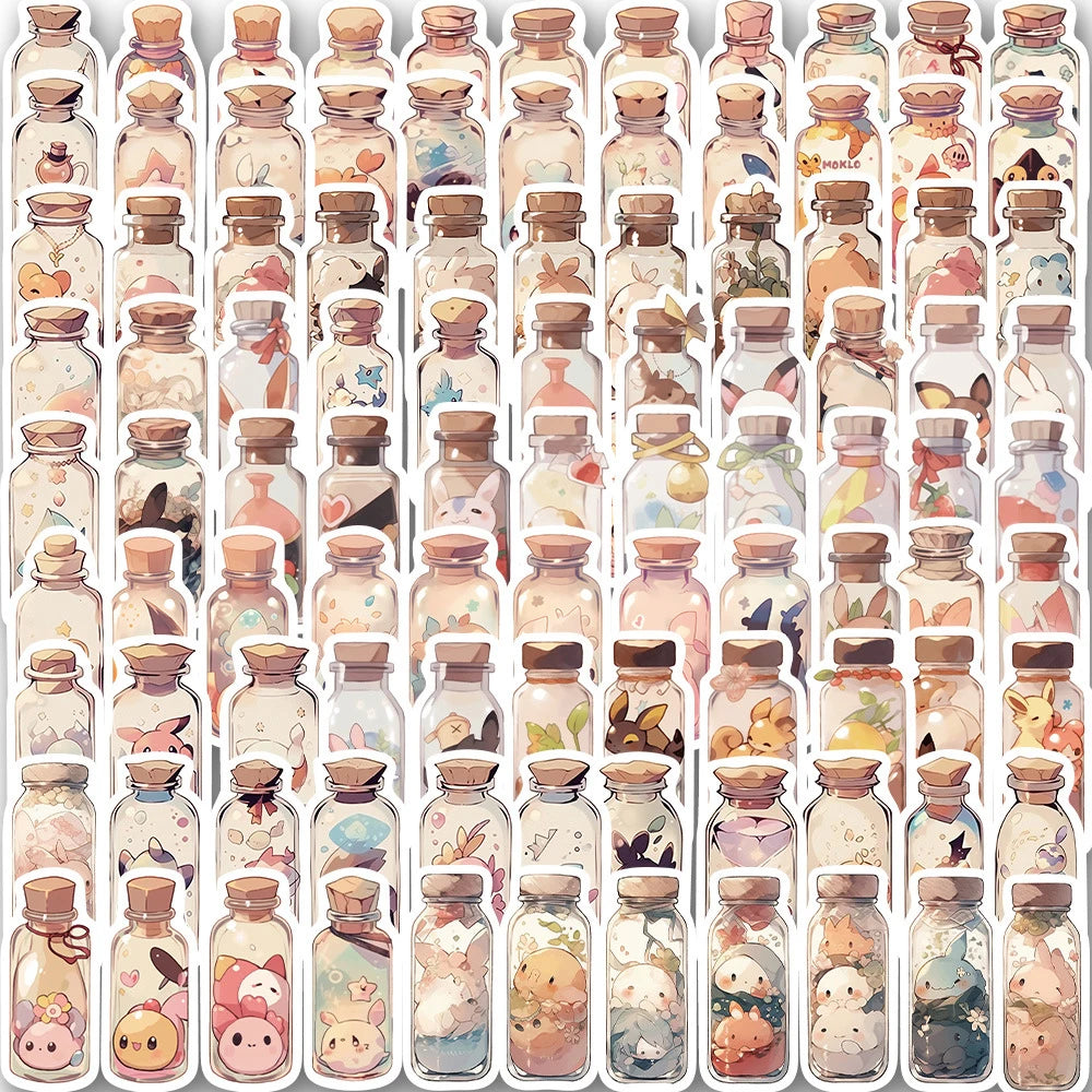 Kawaii Animal Stickers for Laptop, Phone, Notebook, Suitcase, Guitar, Fridge - 10/30/50/100pcs