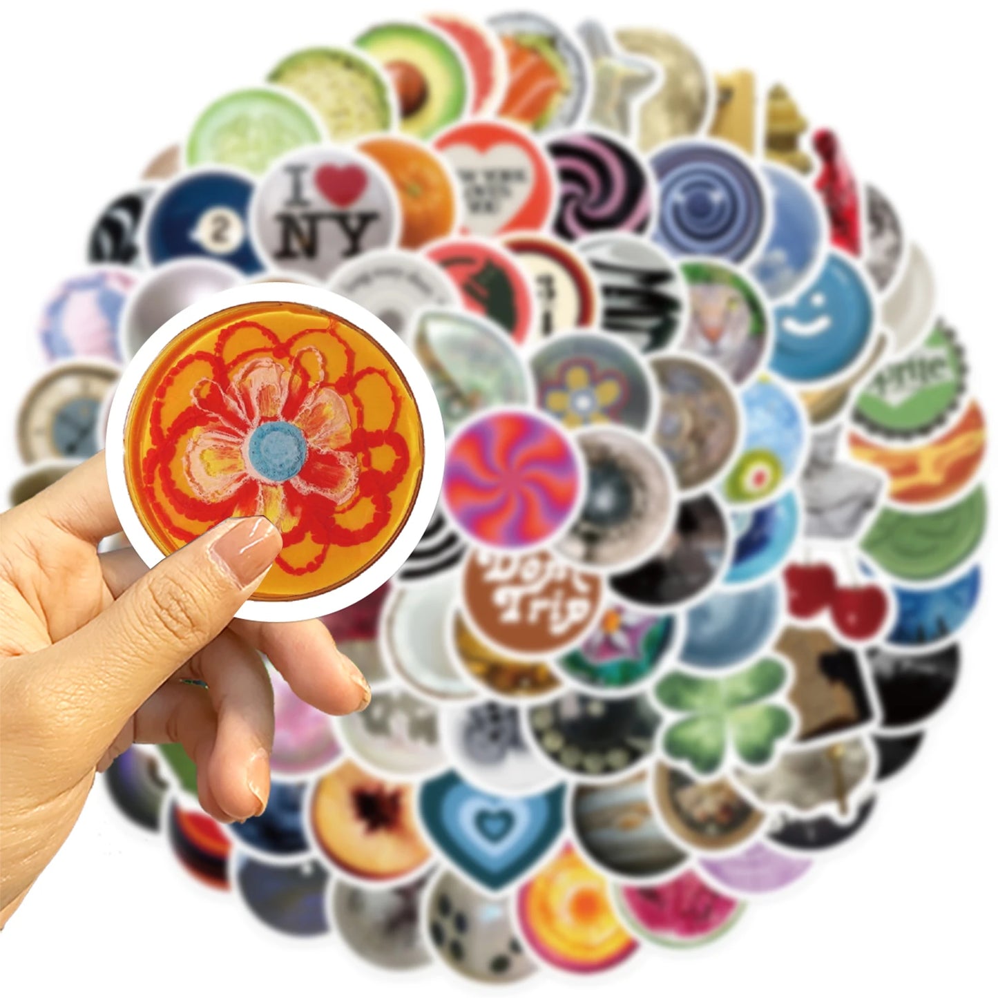100pcs Ins Retro Vintage Stickers DIY For Guitar Fridge Skateboard Travel Suitcase Car Graffiti Sticker Aesthetic Cartoon Decals
