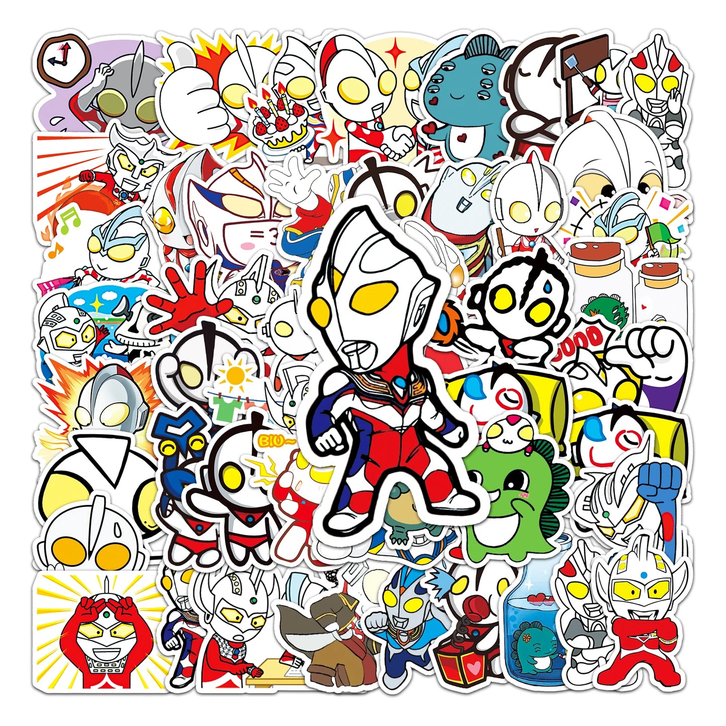 MINISO Ultraman Waterproof Vinyl Stickers 50Pcs