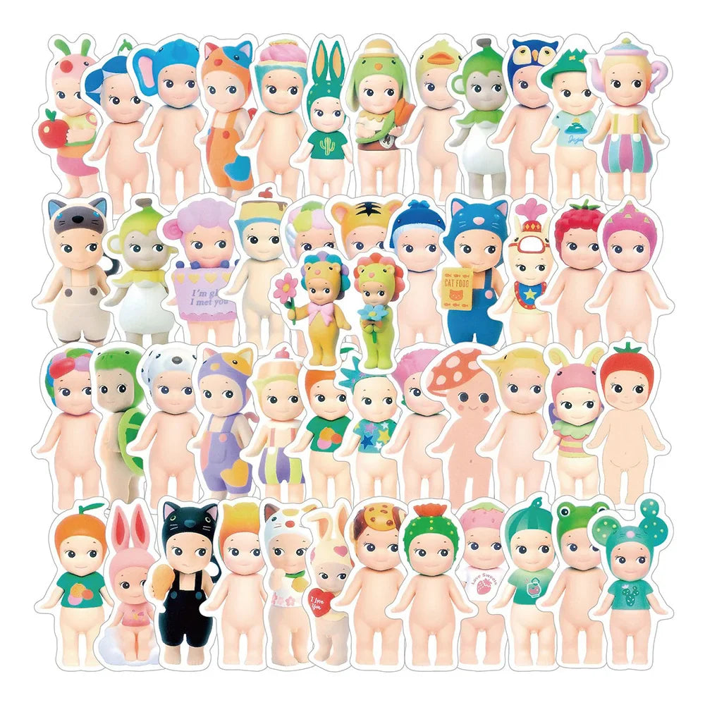 Sonny Angel Christmas Doll Stickers Kawaii Cartoon Decals Scrapbook Laptop Guitar Kids Gifts