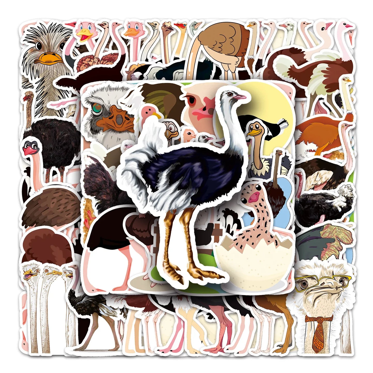 50Pcs Cartoon Waterproof Vinyl Stickers for Skateboard Snowboard