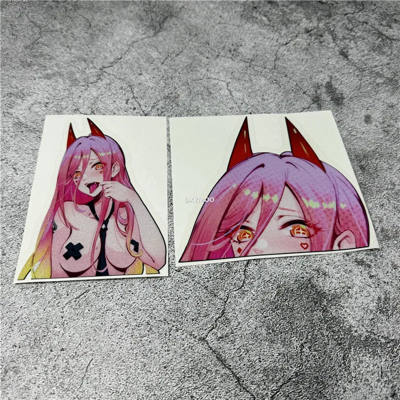 Anime Girl Eyes Decal Sticker for Car & Helmet