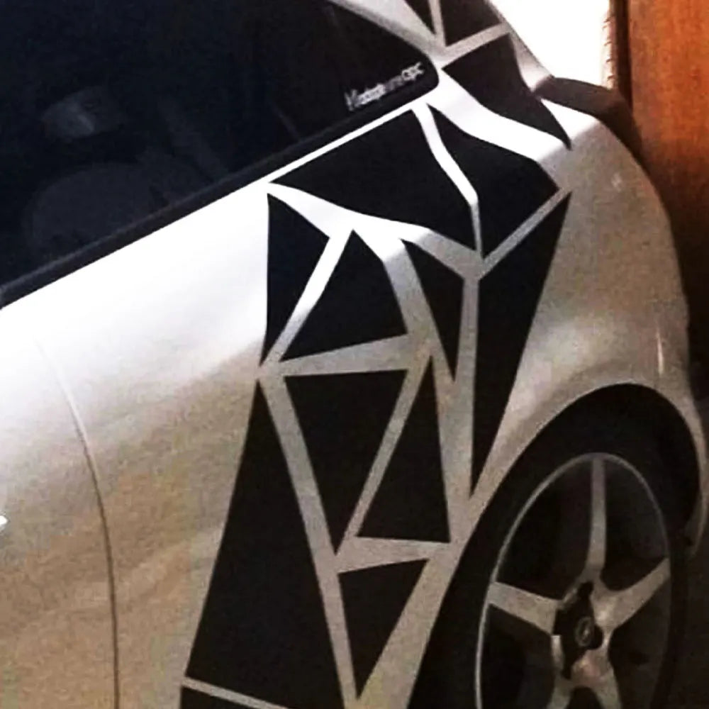 102PCS Angular Shape Sticker For Car Accessories Decoration Side Camouflage Kit Wrap Camo Tuning Styling Waterproof Vinyl Decals