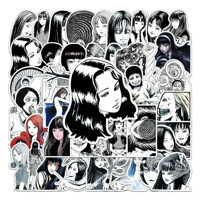 Tomie Animation Stickers Pack for Laptop, Phone, Car, Scooter, Water Bottle, Suitcase, Stationery, Refrigerator