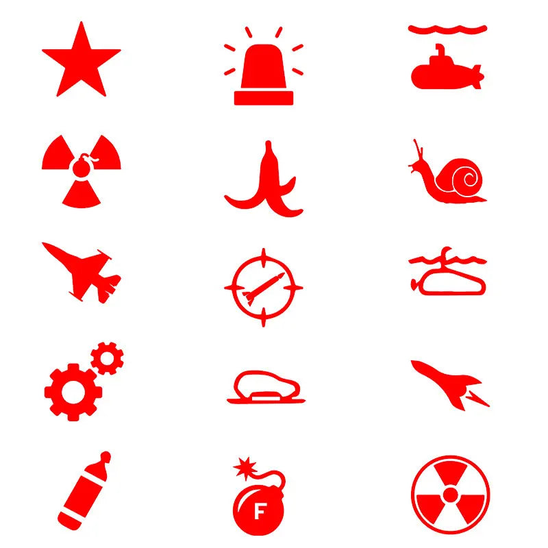 Nuclear Bom Car Interior Button Stickers 1.5cm
