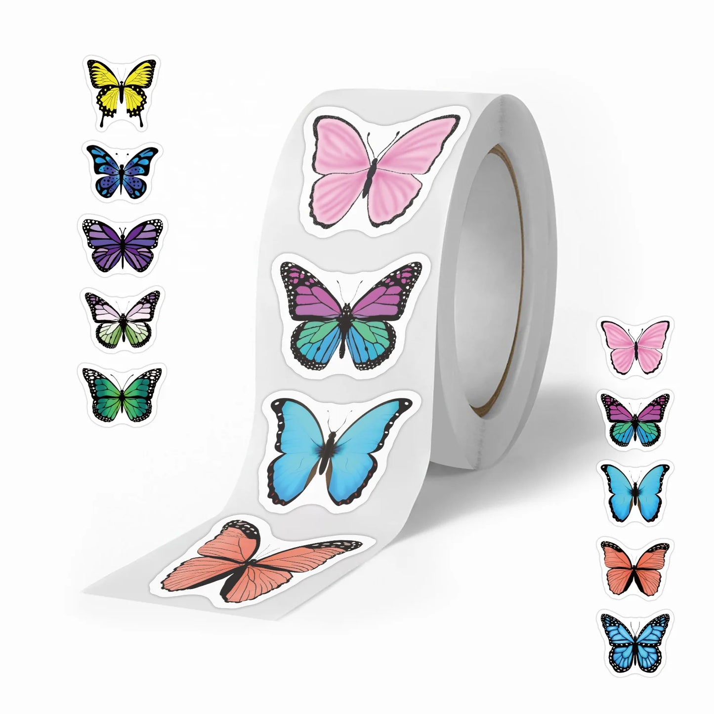 100-500pcs Cute Colorful Butterfly Stickers Handmade Stickers Party Gifts Decorative Labels Scrapbook Stationery Stickers