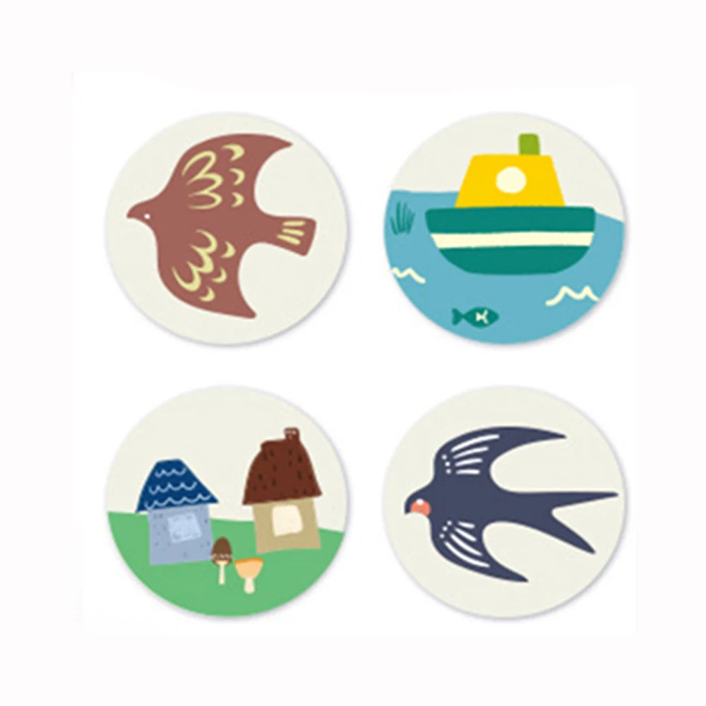 100-500pcs Reward Stickers Teachers Encourage Labels for Kid Motivational Stickers Cute Animals for Students Stationery Labels