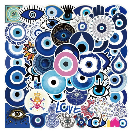 Evil Eye Stickers Pack for Guitar Laptop Phone Luggage Notebook Skateboard