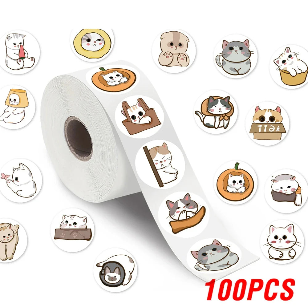 Cartoon Animal Stickers: Laptop, DIY, Reward, Gift, 100-500pcs
