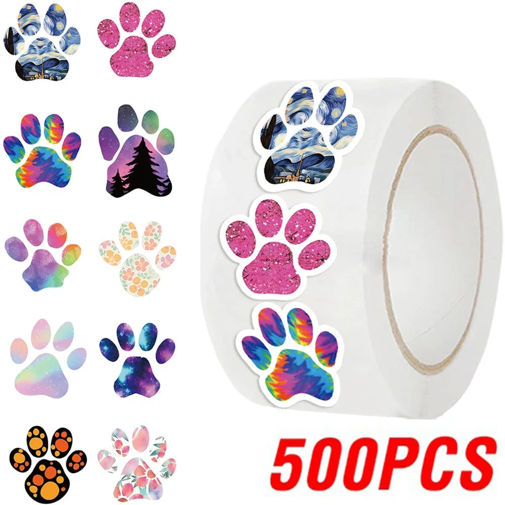 Dog Paw Stickers: Reward & Decoration (100-500pcs)