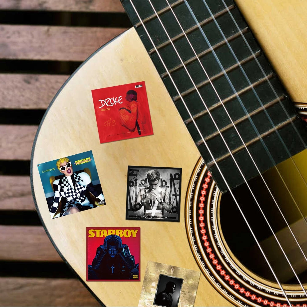 Unique Square Printed Album Cover Sticker Pack