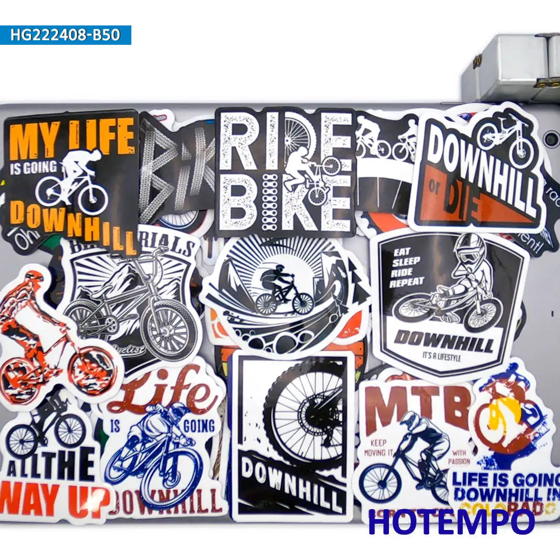 50Pieces MTB BMX Road Bike Track Cycling Outdoor Sports Waterproof Stickers for Car Motorcycle Phone Laptop Bicycle Sticker Toys
