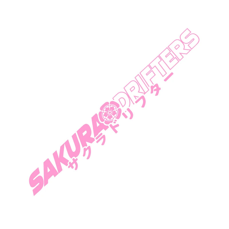 Sakura Drifters JDM Sticker for Car Window Decoration Sticker Front Windshield External Accessories Waterproof Vinyl Decals