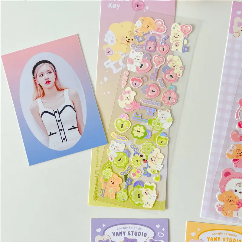 Kawaii Rabbit Stickers for Scrapbooking & DIY Albums