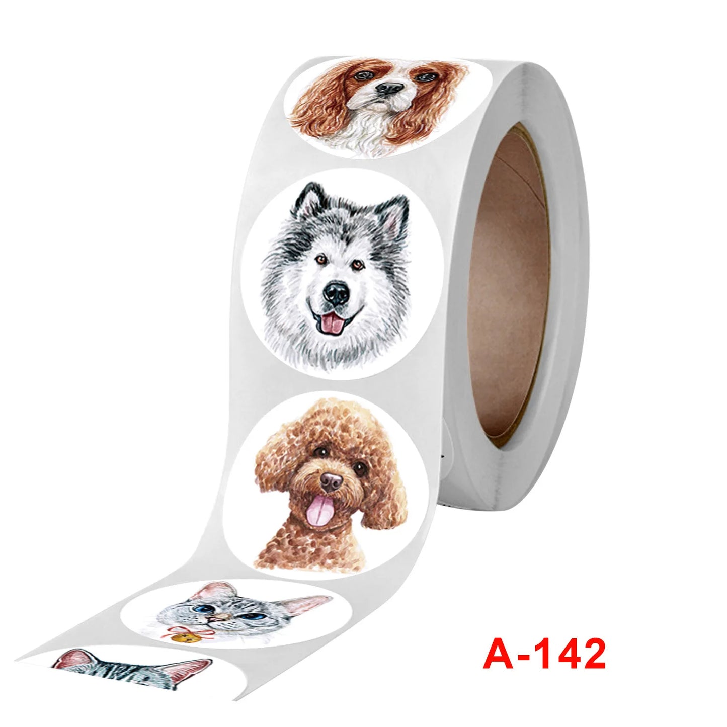 100-500 Pcs Pet Cat Dog Children's Cartoon Animal Stickers Reward Labels Seal DIY Paper Adhesive Gift