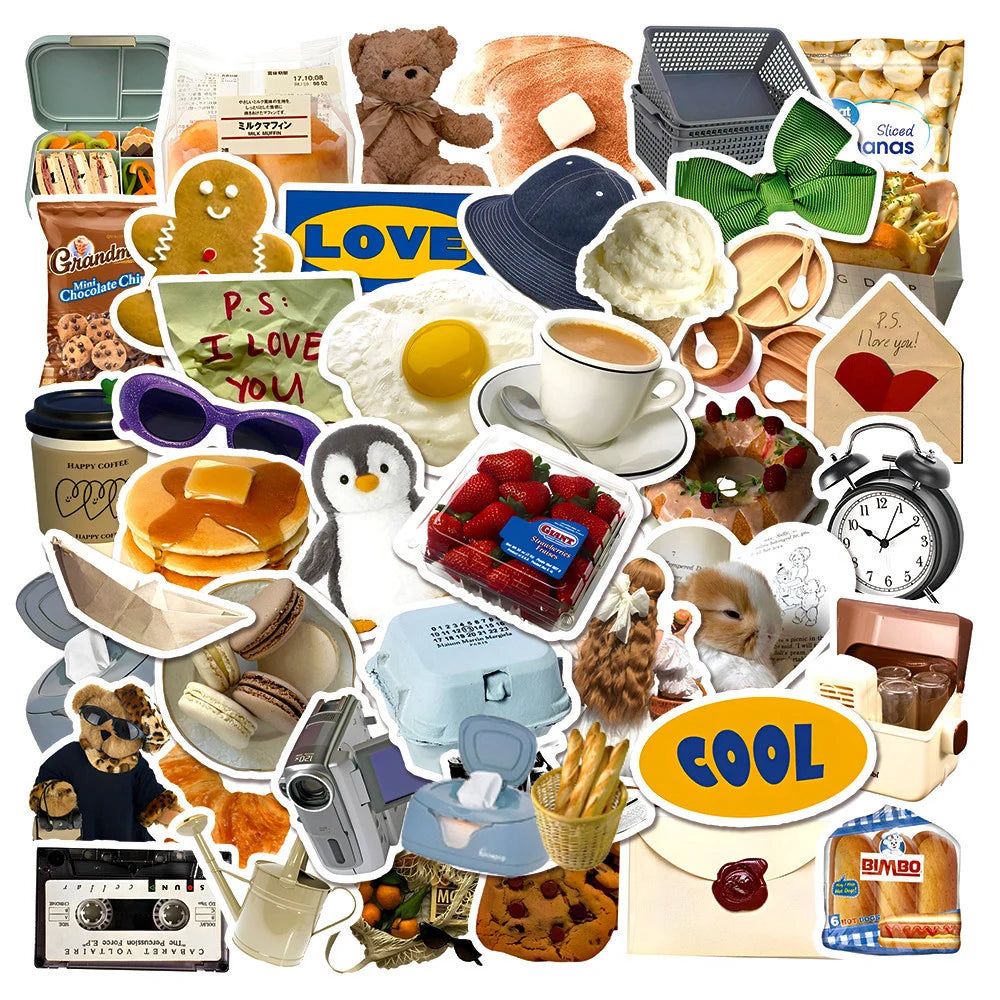 Cute Cartoon Bear Stickers for Laptop, Fridge, Skateboard, Phone, Car - 10/30/50pcs
