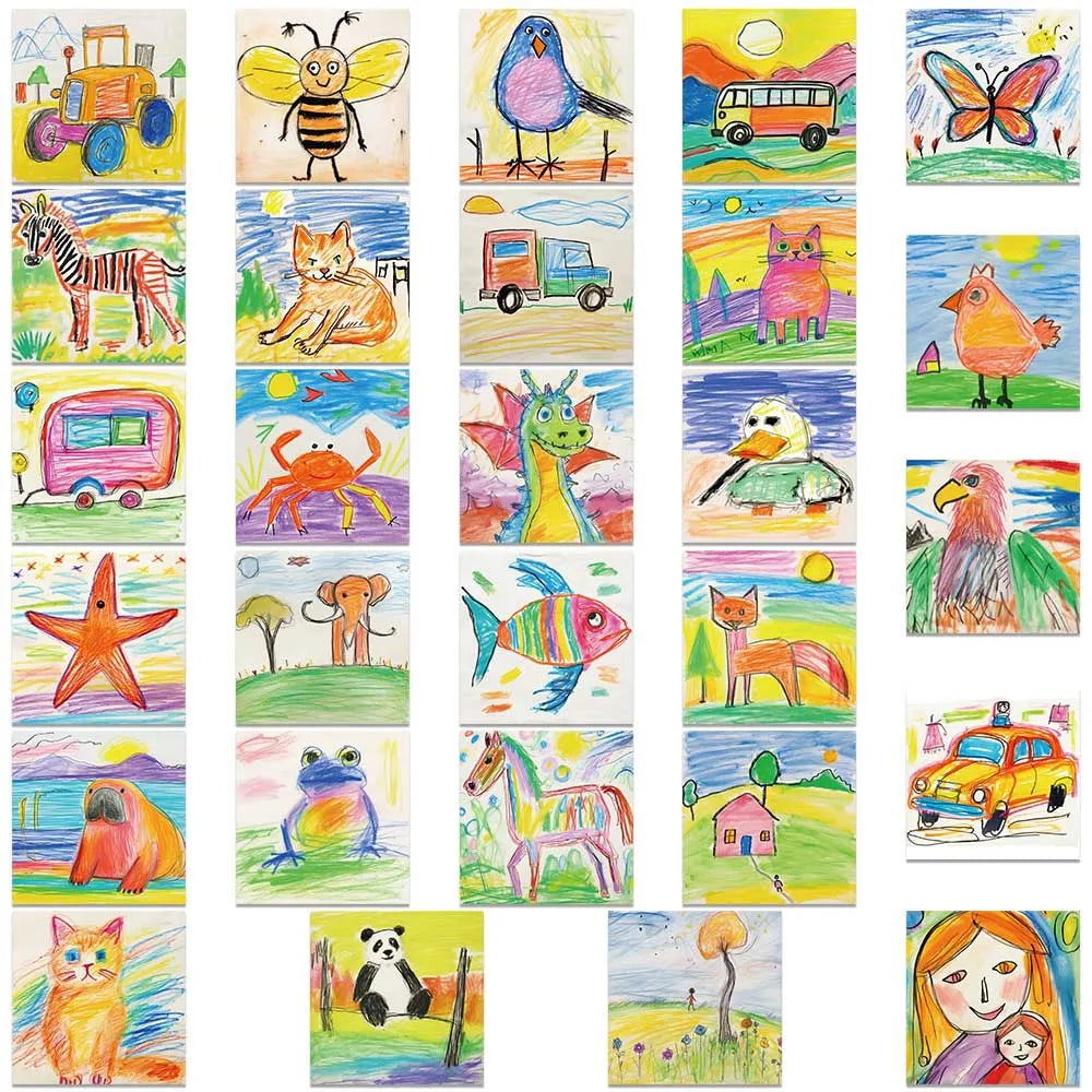 10/30/50PCS Cute Cartoon Painting Stickers Decals DIY Phone Suitcase Notebook Fridge Bike Guitar Funny Decals Waterproof Toys