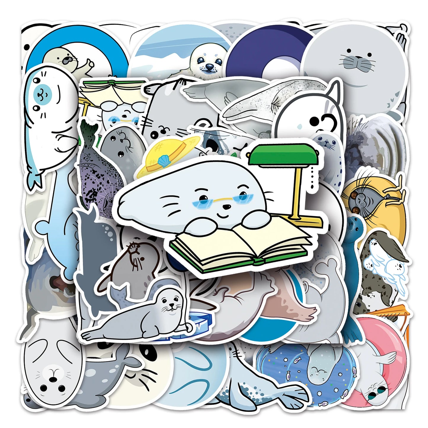 50Pcs Cartoon Waterproof Vinyl Stickers for Skateboard Snowboard