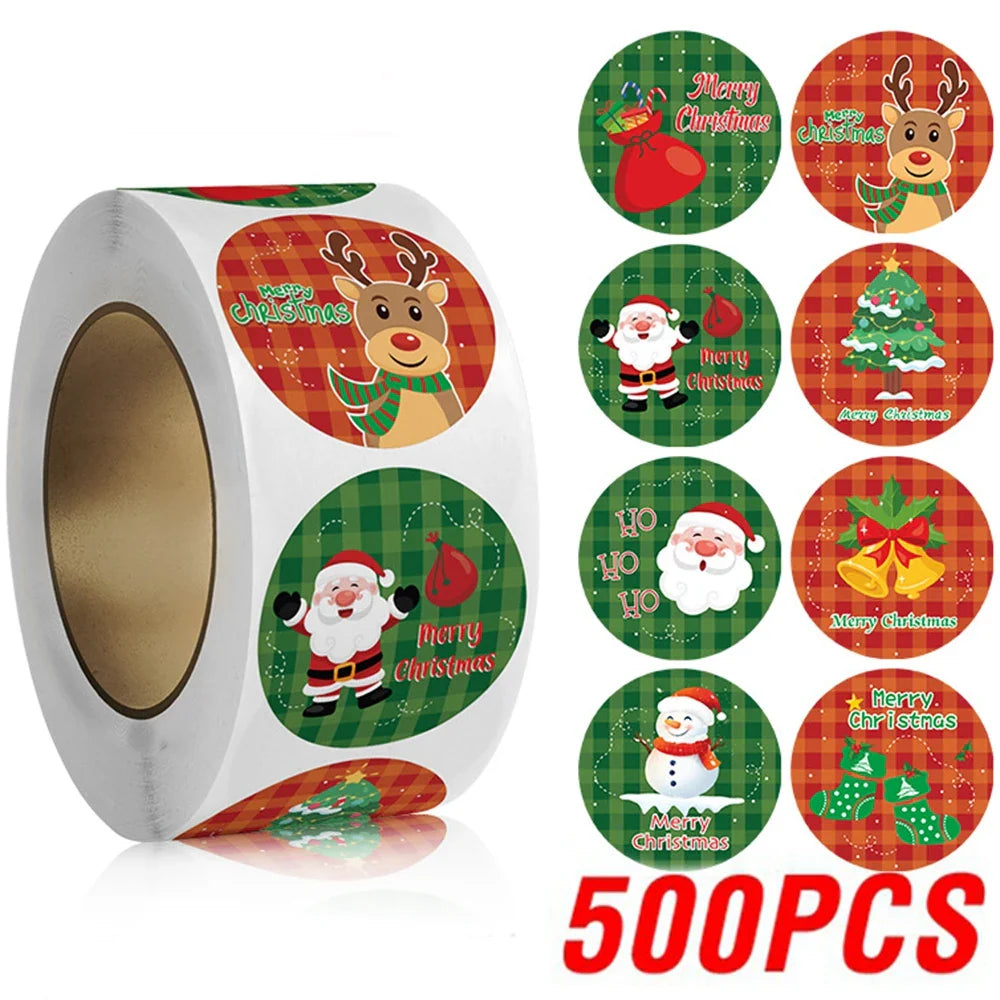 Christmas Stickers: 100-500pcs Gift & Baking Labels