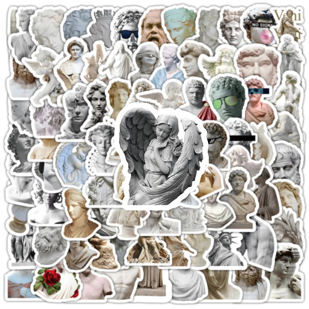 10/30/50/100PCS David Angel Art Statuary Stickers Decals Decoration DIY Waterproof Phone Laptop Fridge Guitar Car Sticker Toys