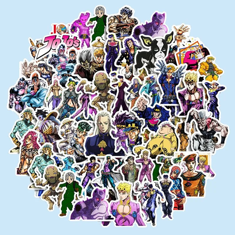 JoJo's Bizarre Adventure Stickers Pack for Luggage, Phone, Skateboard, Laptop, Fridge