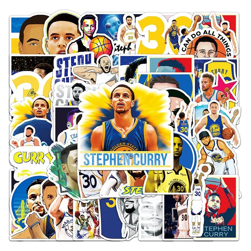 Stephen Curry Basketball Stickers for Suitcase, Water Cup, Phone, Notebook, Scooter, Refrigerator