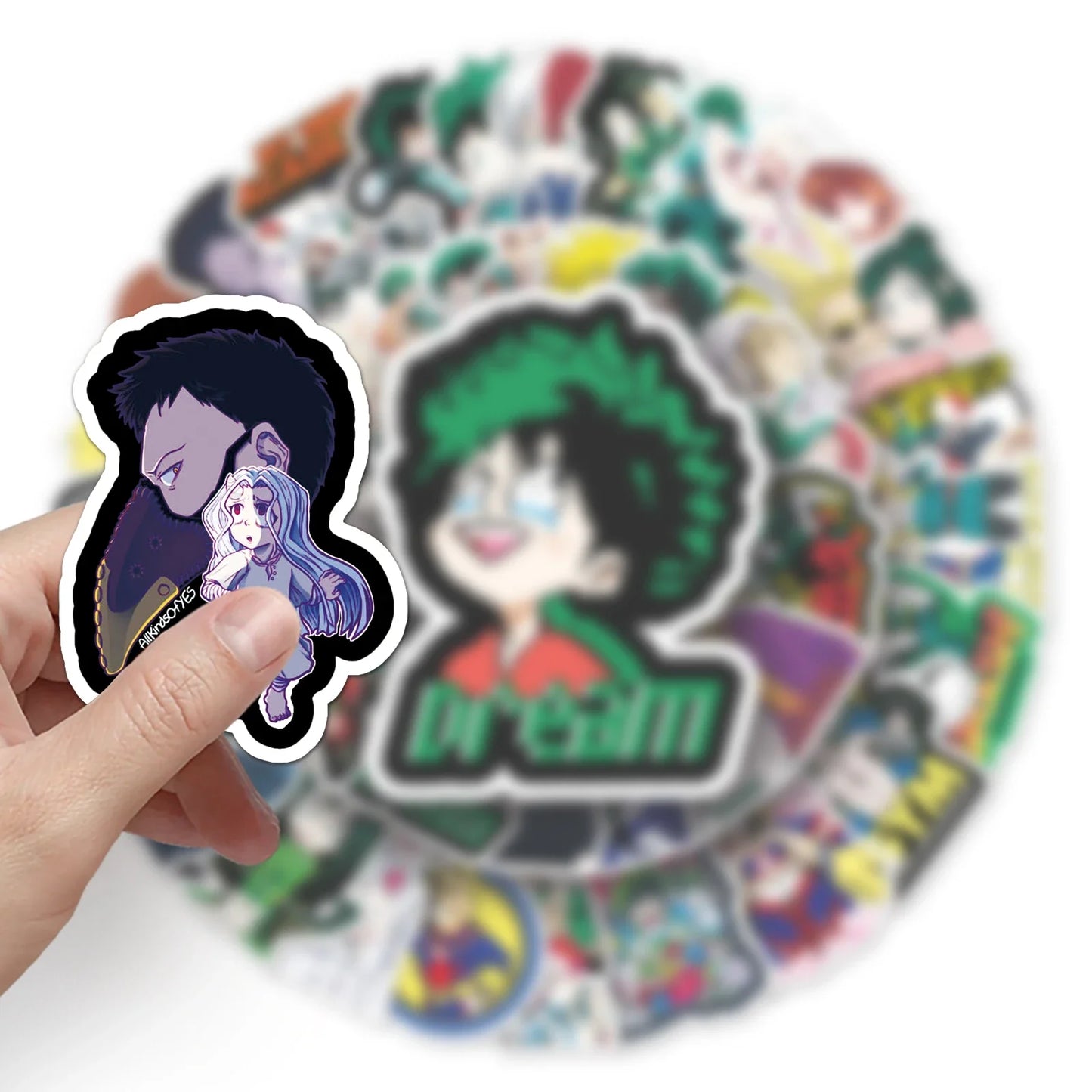 50Pcs Superpower Cartoon Waterproof Vinyl Stickers for Skateboard Snowboard Decals