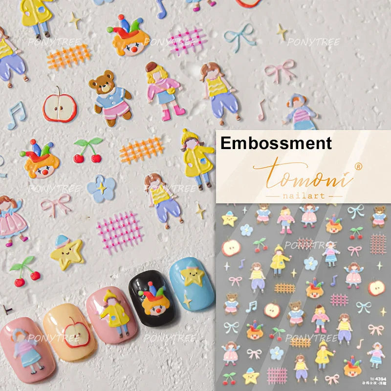Floral Nail Art Stickers - Morning Glory Design