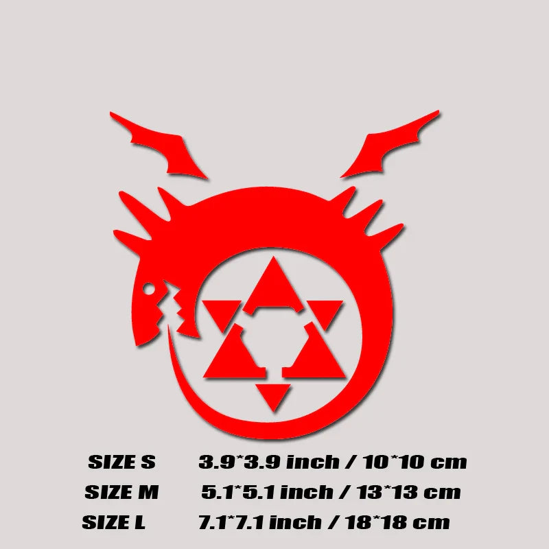 Ouroboros Decals: Anime Tattoo Stickers for Cars & Laptops