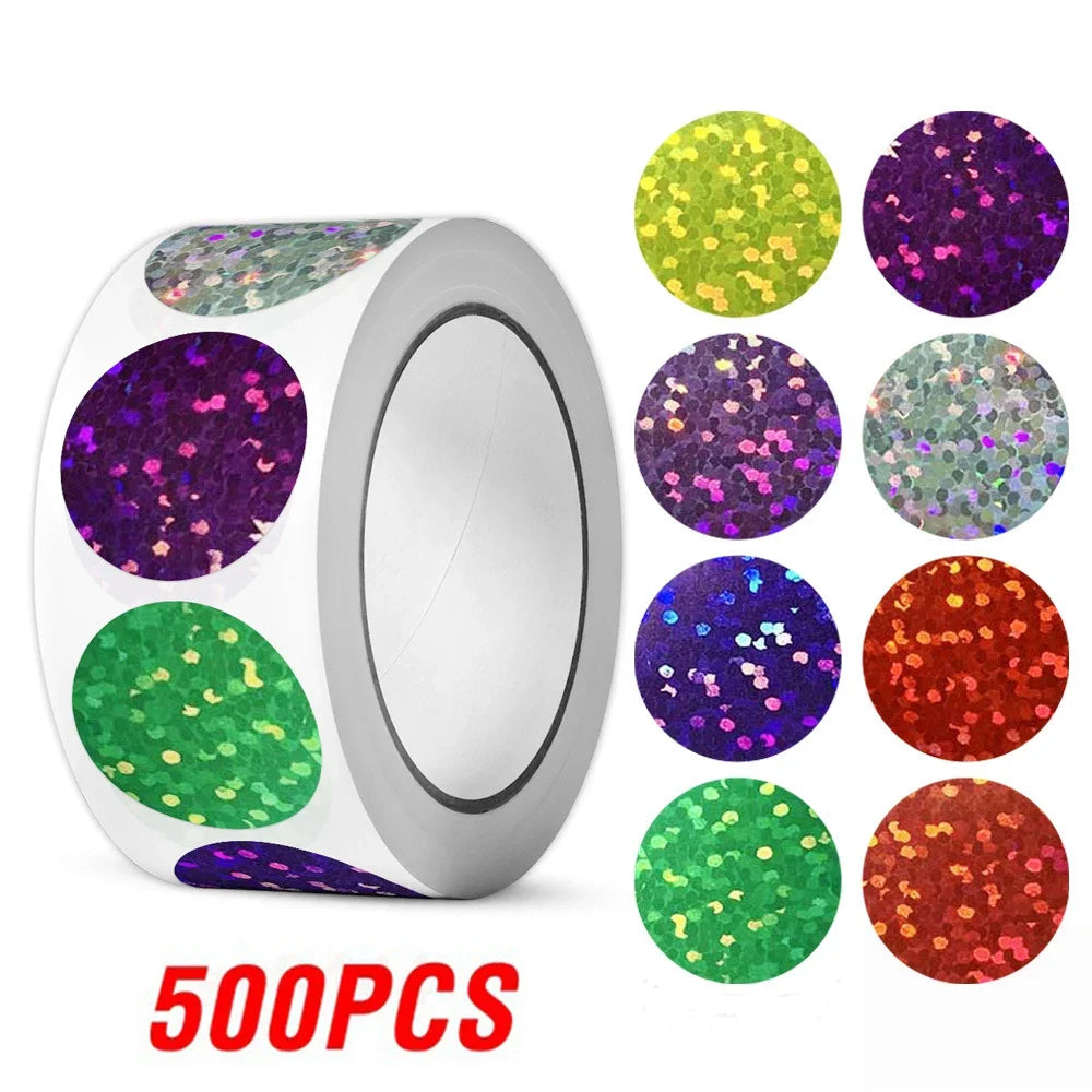 Gold Heart Holographic Stickers for Kids & Teachers