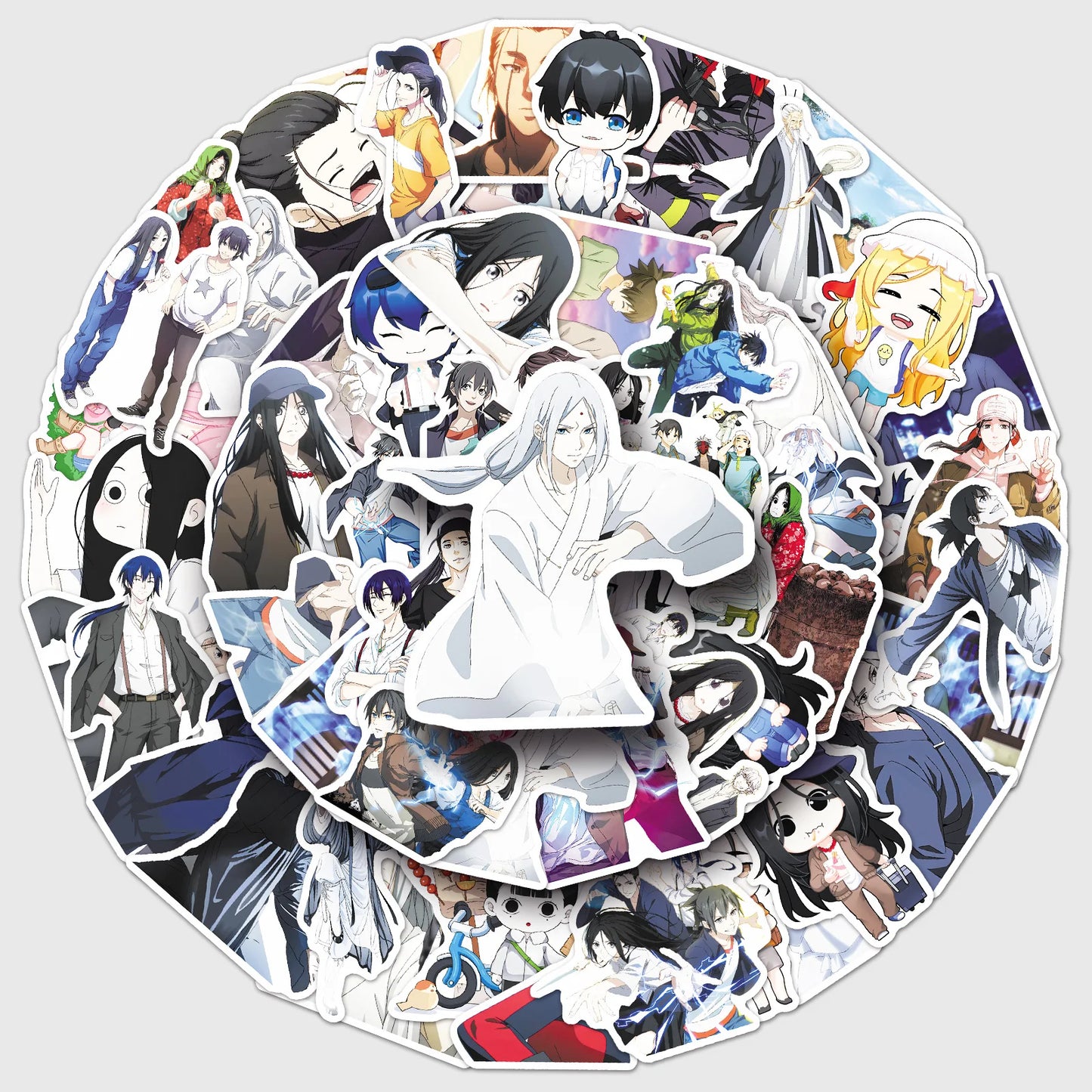 50Pcs Cartoon Waterproof Skateboard Stickers Retro Decals