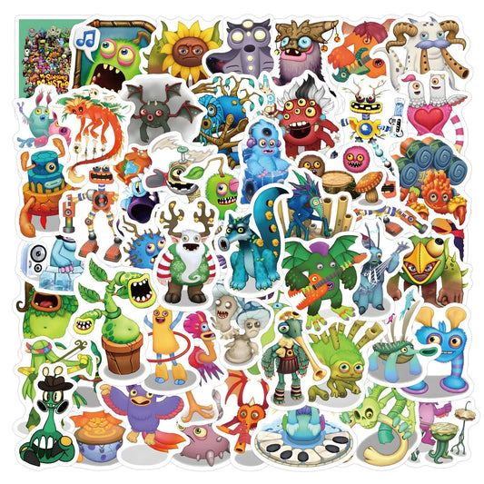 My Singing Monster Stickers: Music Game Decals 10/30/60PCS